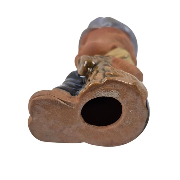 Vintage Figurine Stoneware Boy Dog Cap Hand Painted Collectible Decor - Picture 2 of 10